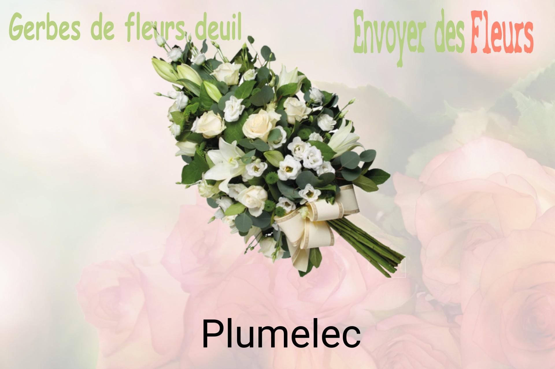 Gerbe de fleurs de deuil livrée à Plumelec